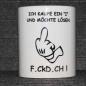 Preview: Weiße Tasse mit Spruch  "ICH KAUFE UND MÖCHTE LÖSEN "F_CK D_CH" "